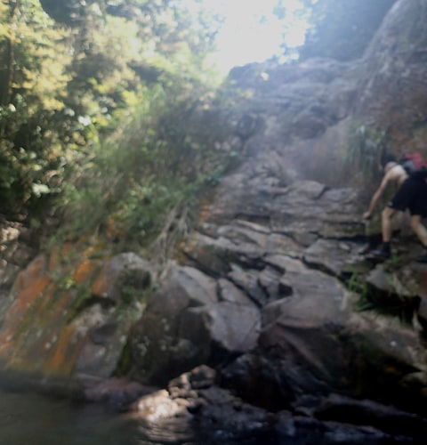 River tracing at  lǎo méi xī