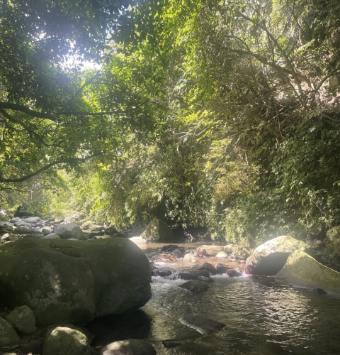River tracing at  lǎo méi xī