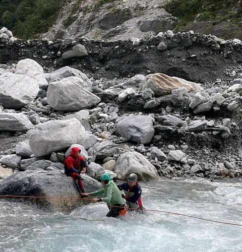 River tracing at Qiakan creek