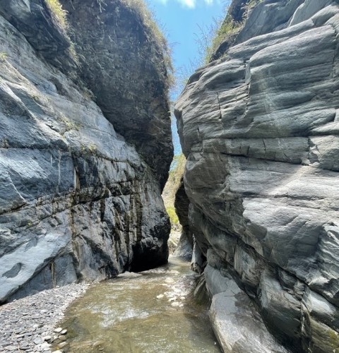 River tracing at Hot spring river