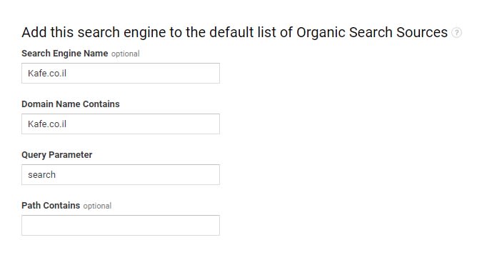 add organic search engine to default list google analytics