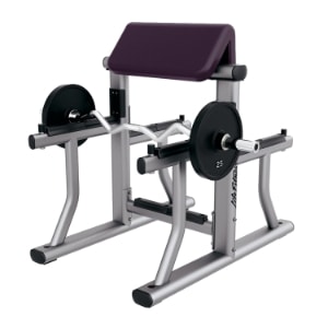 Life Fitness Signature Arm Curl BenchPlatinum - Cranberry