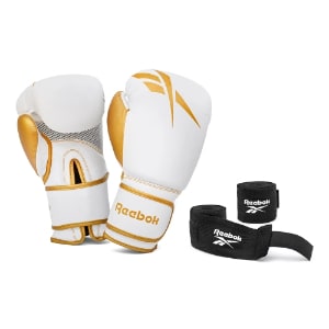 Reebok Fitness 12oz Boxing Gloves + Wraps Set