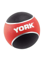 TA Sport York Fitness Exercise Medicine Ball, Black/Red