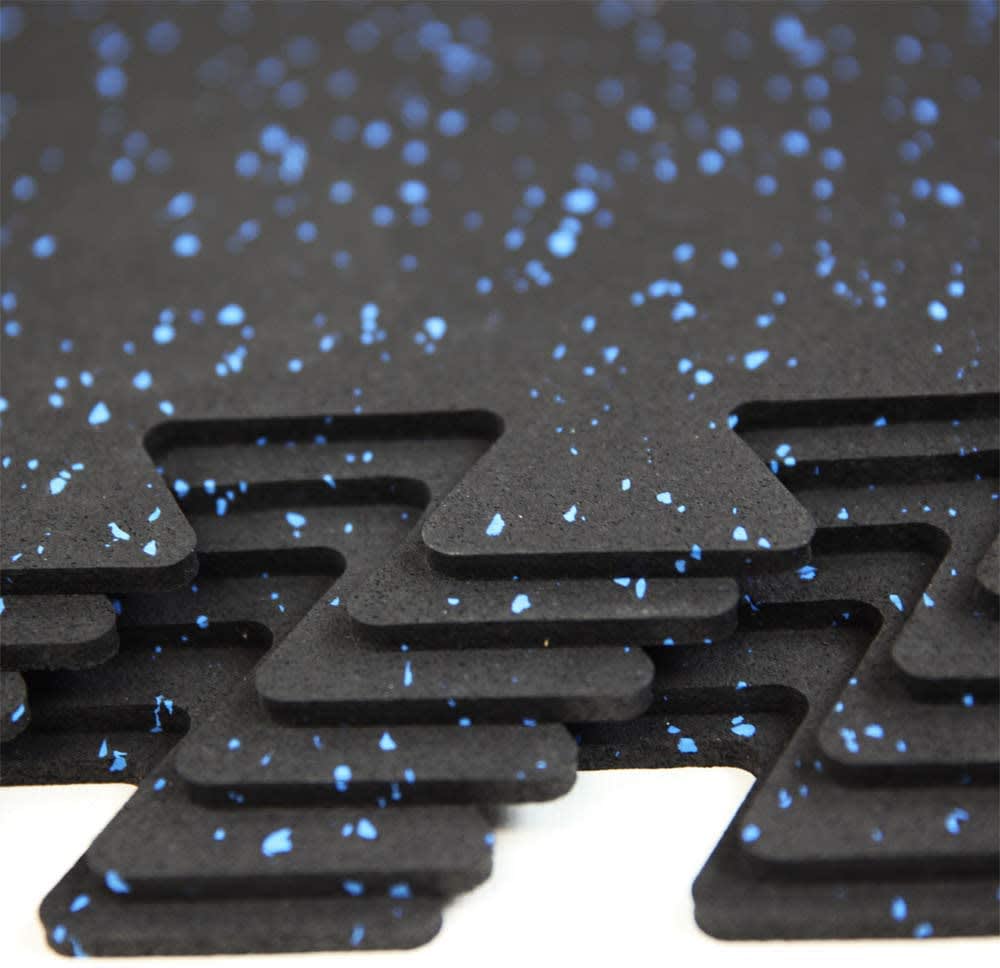 Interlocking Ruer Exercise Mats 20"X20"X1/4" Puzzle Gym Mat