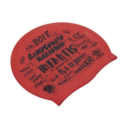 TA Sports Swimming Cap Adult Silicone Cap Red