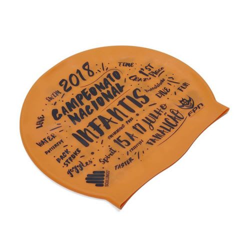 TA Sports Swimming Cap Adult Silicone Cap Orange