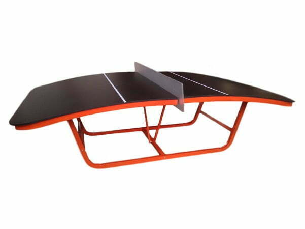 Knight Shot Indoor Teqboard Table | Black Top with Orange Frame