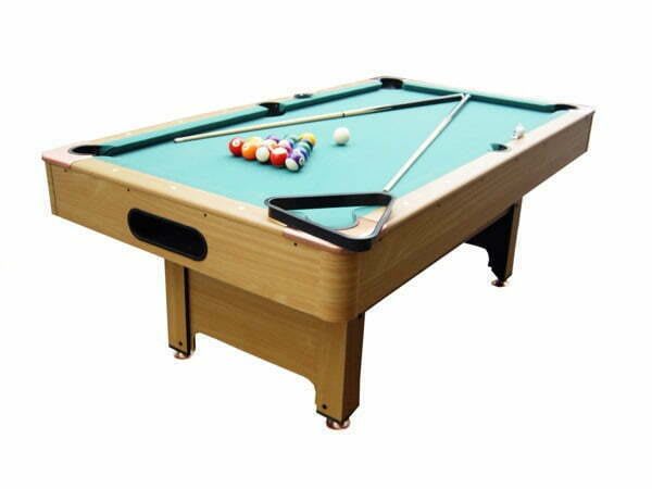 Knight Shot Home I Billiard Table 8ft. | Light Maple Finishing with Green Cloth | Wooden Base Slate | Ball Return System