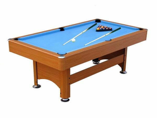 Knight Shot Home I Billiard Table 8ft. | Maple Finishing with Blue Cloth | Wooden Base Slate | Ball Return System