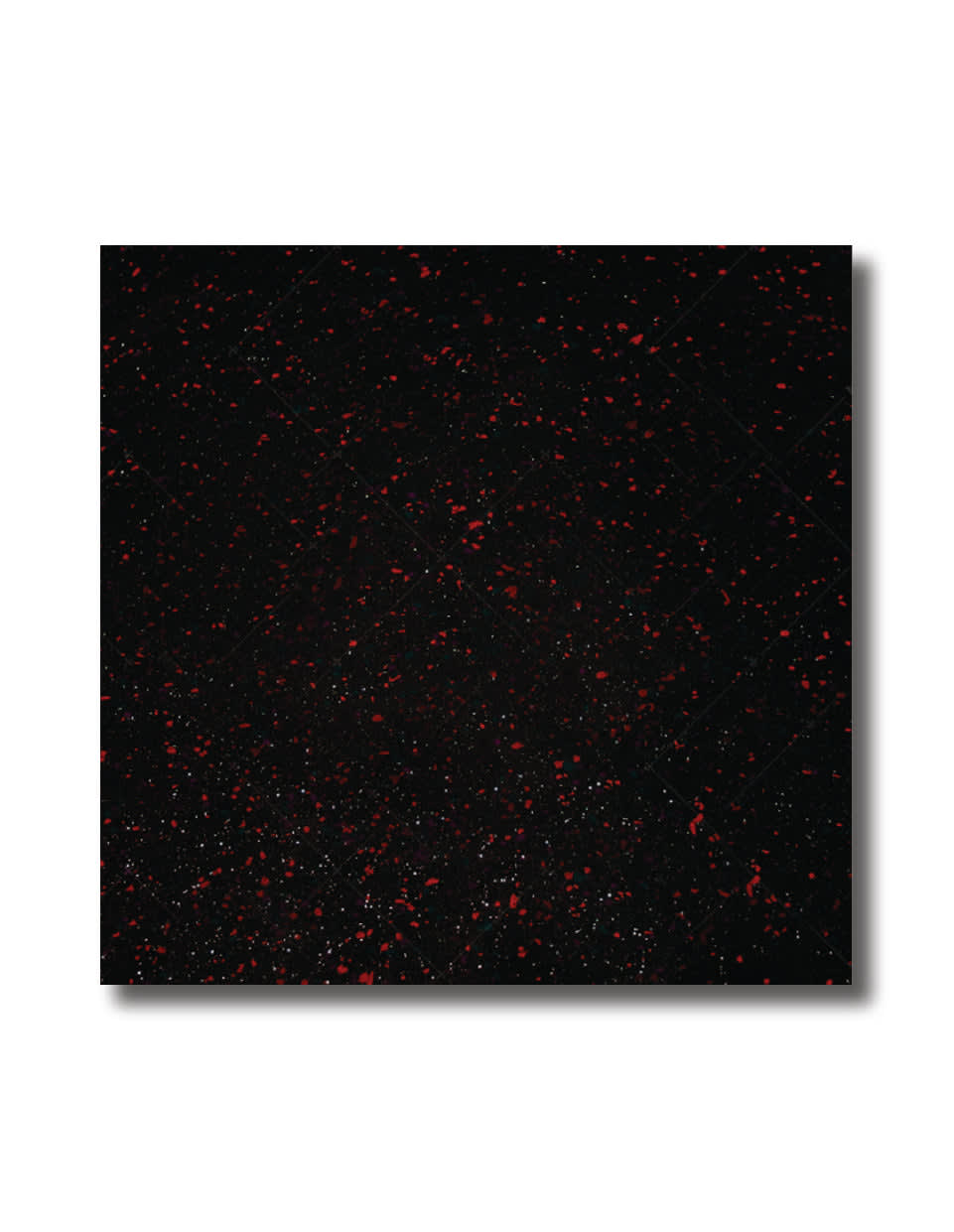 Eco Flex Pro Gym Flooring - 50 x 50 Cm Black with red Speckles