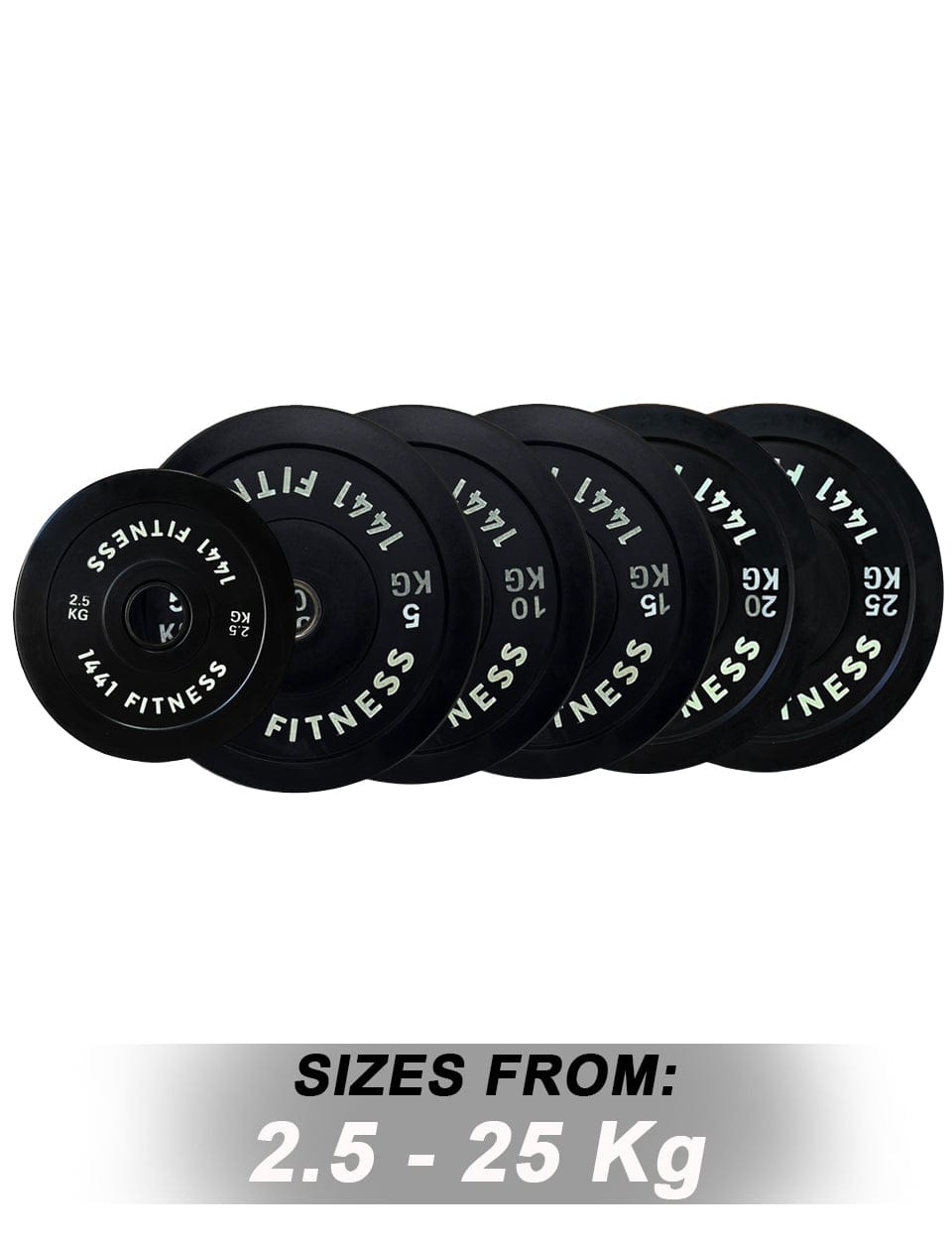 1441 Fitness Black Rubber Bumper Plates