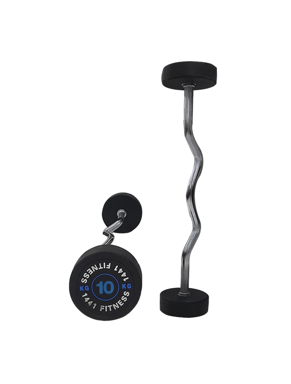 1441 Fitness Fixed Weight Curl Barbell Set - 10 Kg To 30 Kg With Rack