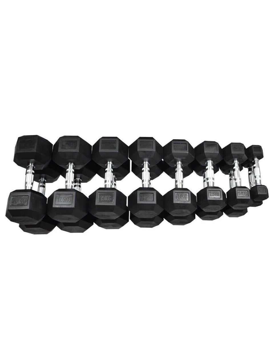 1441 Fitness Hex Dumbbells Combo Set - 2.5 KG To 20 KG ( 8 Pairs)