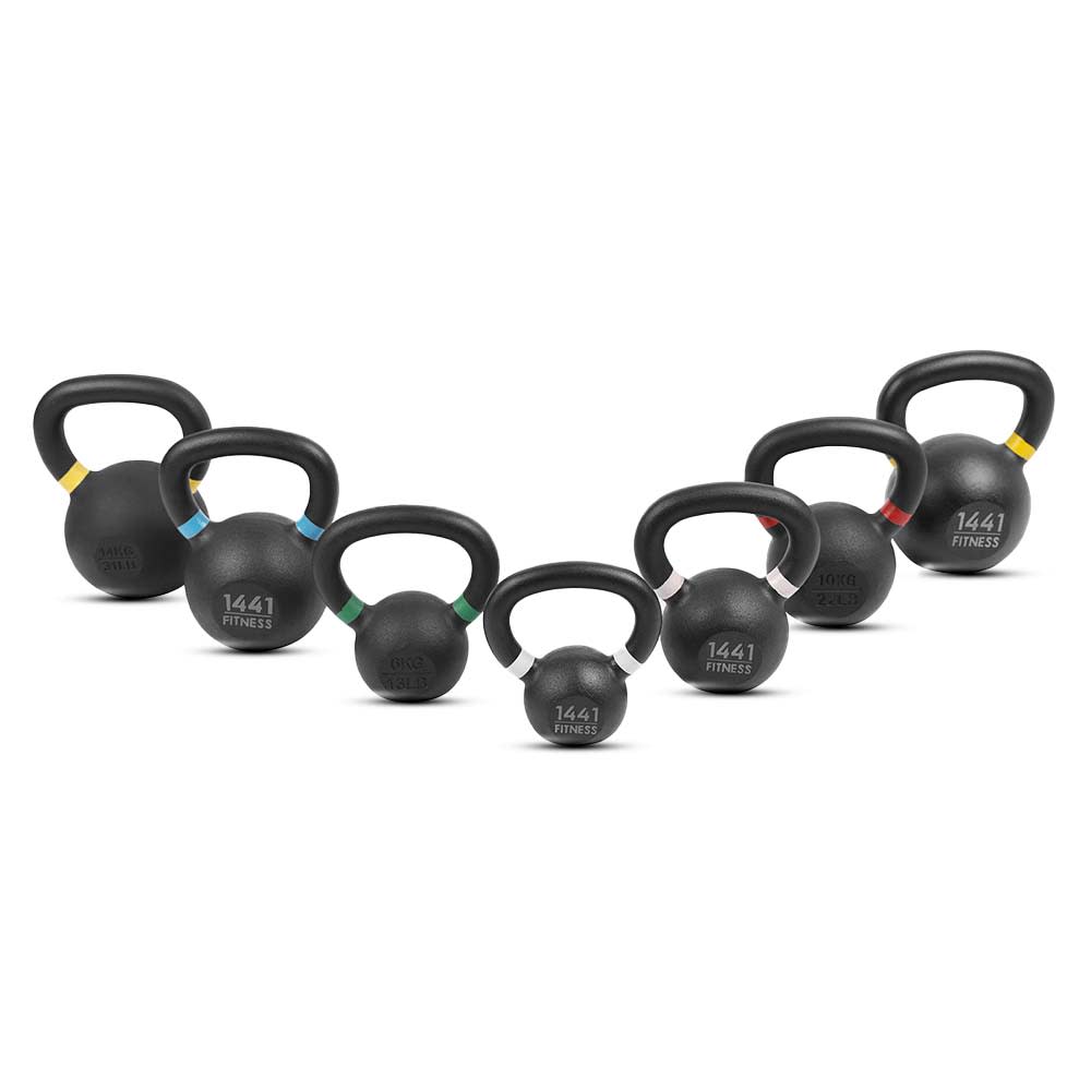 1441 Fitness Powder Coated Kettlebell - 4 Kg To 16 Kg - 7 Pcs Set