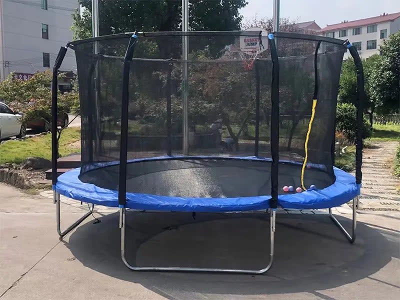 Black and Blue Mesh Trampoline - 10 Feet Black And Blue Mesh Trampoline - 10 Feet