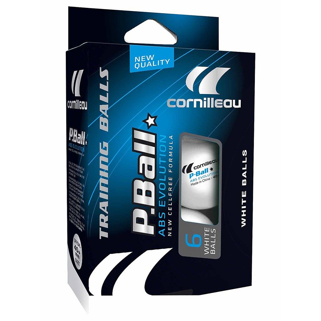 Cornilleau P-Ball ABS Evolution 1* White | 6 Plastic Balls