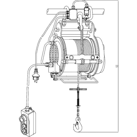 Elektro Bauseilzug 230V mit 30 m für 400 kg Elektro Bauseilzug 230V mit 30 m für 400 kg