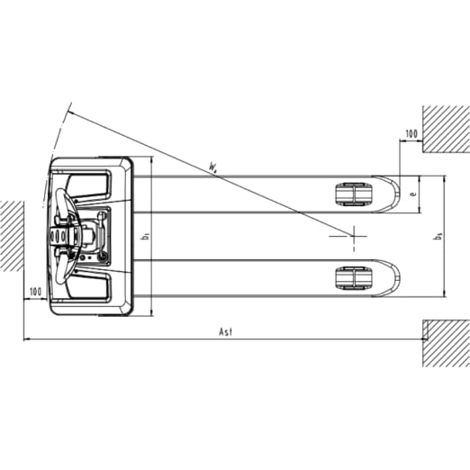 Elektrischer Hubwagen für Europalette 1500 kg (1150 mm) Elektrischer Hubwagen für Europalette 1500 kg (1150 mm)