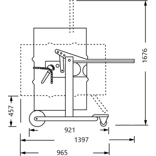 Dreirad-Fasskarre für 200l Fässer - Kipp- & drehbar bis 300 kg Dreirad-Fasskarre für 200l Fässer - Kipp- & drehbar bis 300 kg