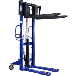 Hochhubwagen 1,6 m / 1600 mm Tragkraft 1000 kg / 1 t Freihubfunktion verschiebbare Gabeln