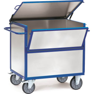 Fetra Blechkastenwagen - Kapazität 600 kg - verzinktes Stahlblech mit Deckel