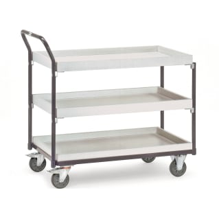 Fetra ESD-Tischwagen mit Kästen - Kapazität 300 kg - 3 Kästen