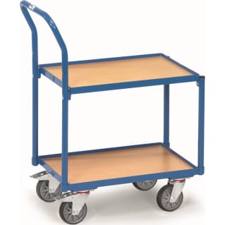 Fetra Etagenroller mit Rohrschiebebügel 2 Etagen mit Rand, Ladefl. 605 x 405 mm