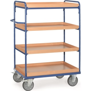 Fetra Etagenwagen mit Kästen - Kapazität 600kg - 4 Kästen
