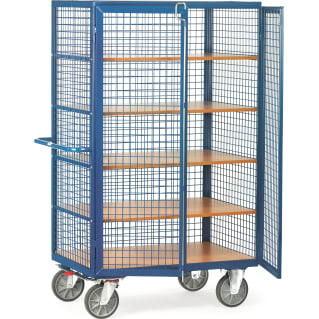 Fetra Kastenwagen mit Gitterwänden - Kapazität 750 kg - Stangenverschluss