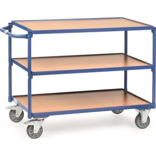 Fetra Tischwagen - Kapazität 300 kg - 3 Böden - Griff waagrecht