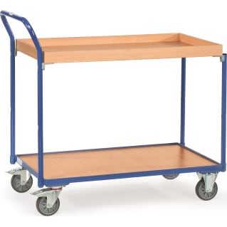 Fetra Tischwagen - Kapazität 300 kg - 1 Boden/1 Kasten - Griff hochstehend
