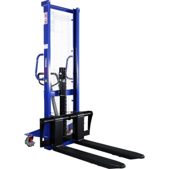 Hochhubwagen 1,6 m / 1600 mm Tragkraft 1000 kg / 1 t Freihubfunktion verschiebbare Gabeln