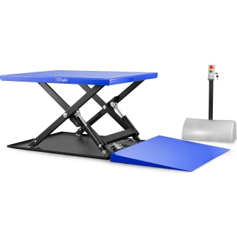 B-Ware: Flacher Scherenhubtisch TABLE-LOW mit Auffahrrampe