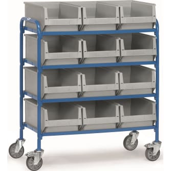 Fetra Beistellwagen 32941 - mit Kästen Ladefläche 940 x 470 mm