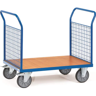 Fetra Doppel-Stirnwandwagen mit Drahtgitterwänden - Kapazität 600 kg