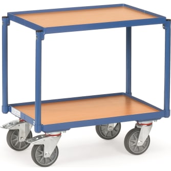 Fetra Etagenroller -2 Etagen mit Rand- Ladefläche 605 x 405 mm