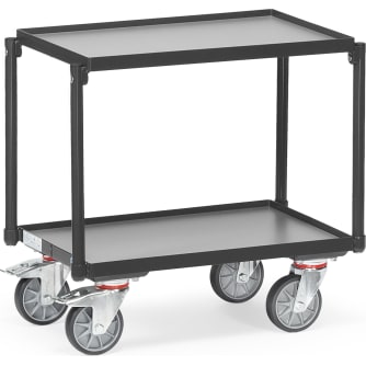 Fetra Etagenroller -2 Etagen mit Rand- Ladefläche 605 x 405 mm