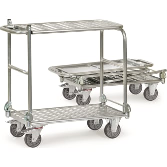 Fetra Klappwagen - ALU - Kapazität 200 kg - 2 klappbare Schiebebügel