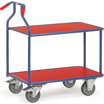 Fetra Optiliner-Tischwagen 3601 blau/rot Ladefläche 900 x 600 mm