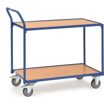 Fetra Tischwagen - Kapazität 300 kg - 2 Böden - Griff hochstehend