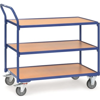 Fetra Tischwagen - Kapazität 300 kg - 3 Böden - Griff hochstehend