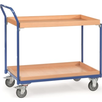 Fetra Tischwagen - Kapazität 300 kg - 2 Kästen - Griff hochstehend
