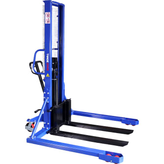 Hochhubwagen 1,6m / 1600 mm Tragkraft 1t / 1000 kg Breitspur Gabeln verschiebbar