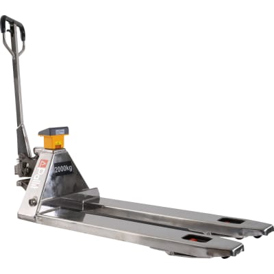 Edelstahlhubwagen Profi mit Waage