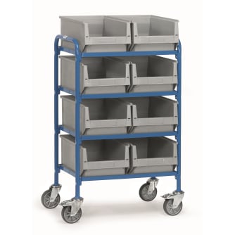 Fetra Beistellwagen 32931 - mit Kästen Ladefläche 630 x 470 mm
