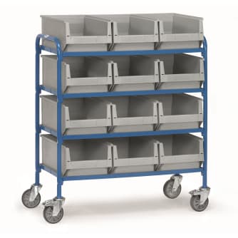 Fetra Beistellwagen 32941 - mit Kästen Ladefläche 940 x 470 mm