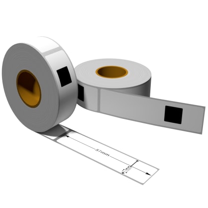 Label für Brother DK11203 17 x 87 mm 300 Label mit wiederverwendbarer Wechselhalterung