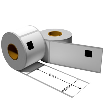 Label für Brother DK11208 38 x 90 mm 400 Label mit wiederverwendbarer Wechselhalterung