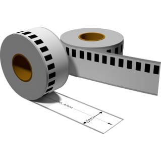 Label für Brother DK22210 29 mm x 30,48 m endlos mit 1x wiederverwendbarer Wechselhalterung